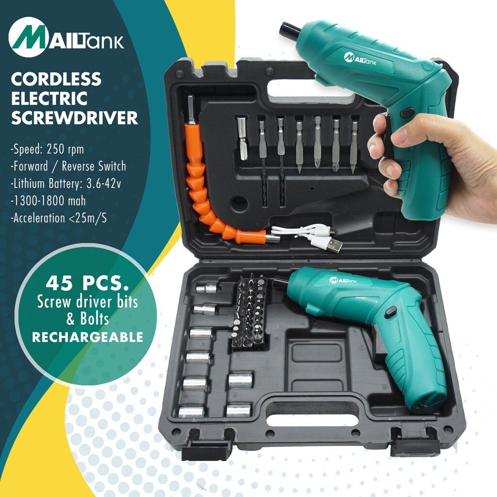 TURUN HARGA MAILTANK SH-210 MAILTANK CORDLESS SCREWDRIVER 3.6V