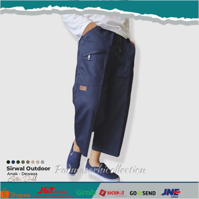 ✨ BISA COD ✨ Sirwal Outdoor Cargo Tactical Bukan Rosskar Sarawa Pria Dewasa - Dongker, M