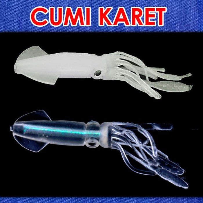 Umpan Cumi Karet Silikon Soft Lure Squid Silicone GID 10cm Diskon