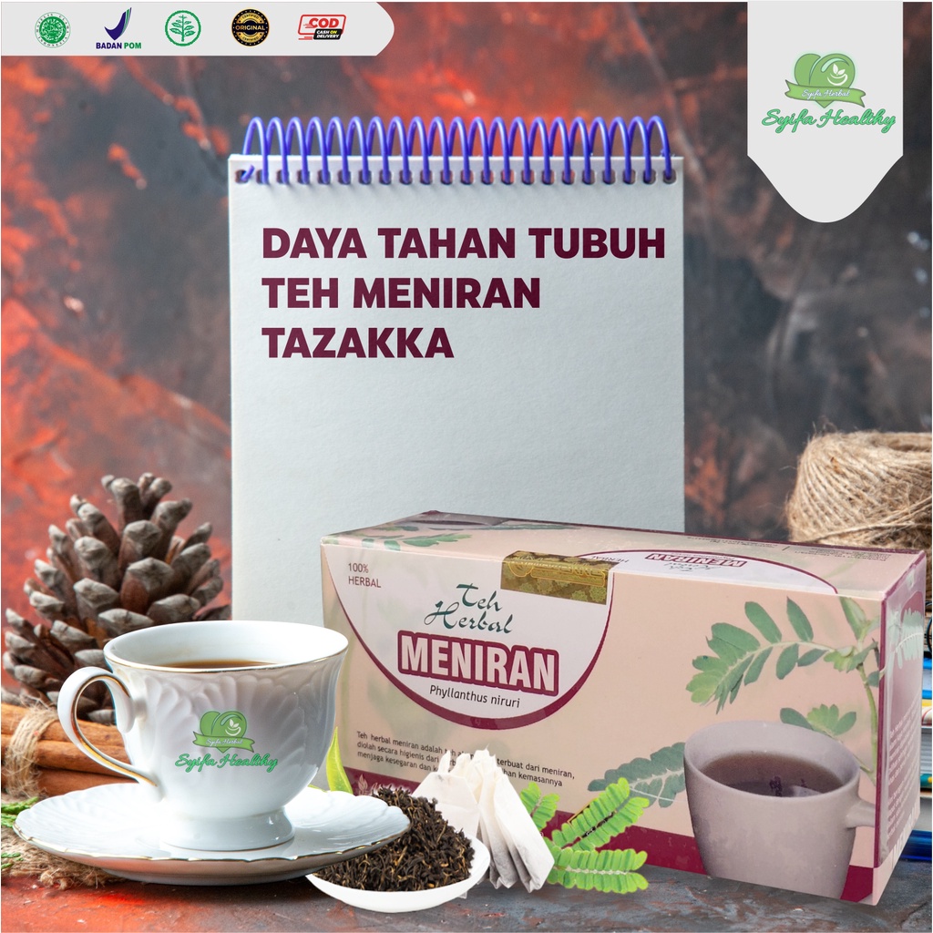 

Vitamin Daya Tahan Tubuh herbal Meniran Tazakka isi 20 Teh Celup sudah Berijin BPOM dan Original sudah HALAL