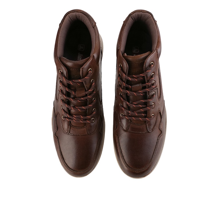 SEPATU BOOT CASUAL JIM JOKER PRIA ORIGINAL KULIT ASLI COKLAT JJ16