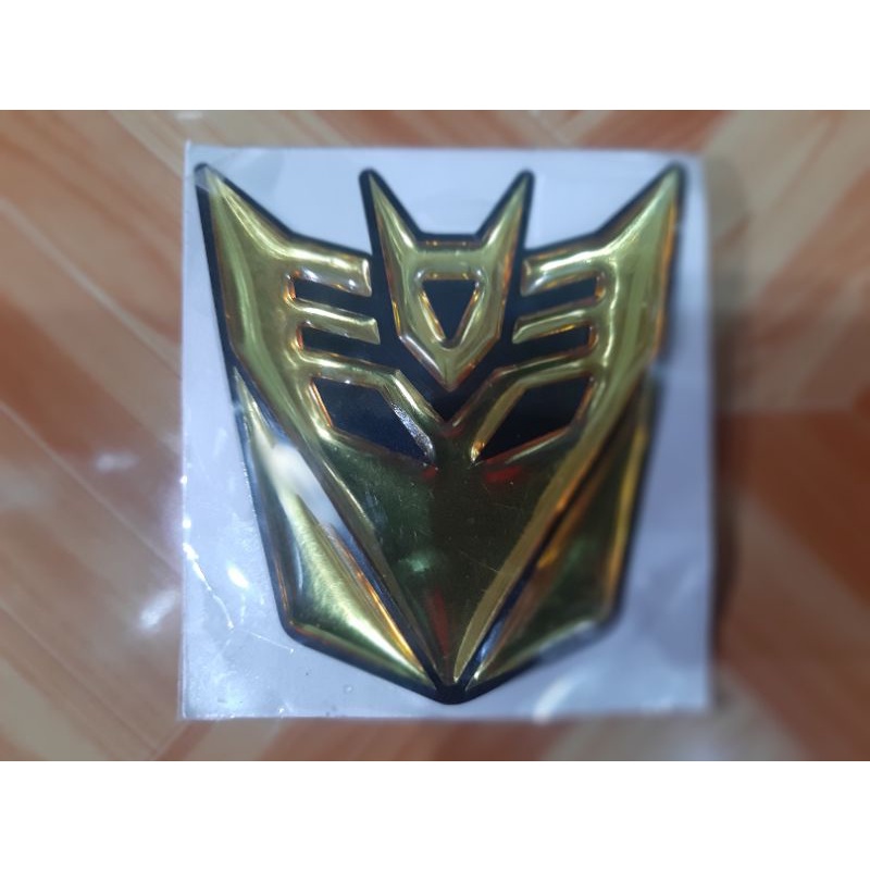 Stiker Transformer Gold Timbul/Emblem