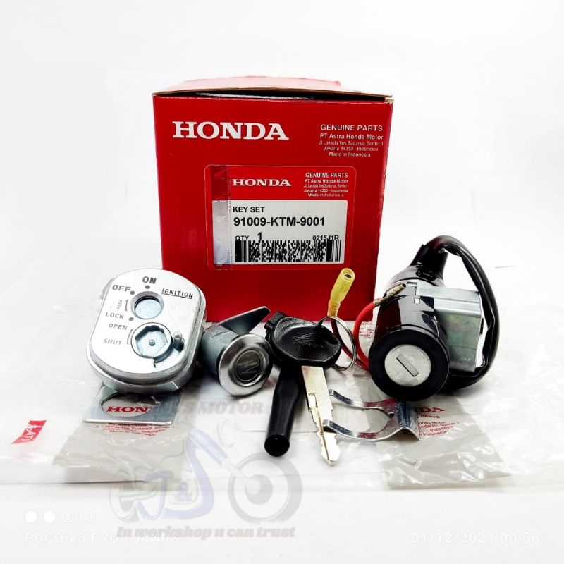 KUNCI / KONCI KONTAK PLUS JOK HONDA SUPRA X 125 LAMA / SUPRA X 125 BATMAN 2007 UP ORIGINAL