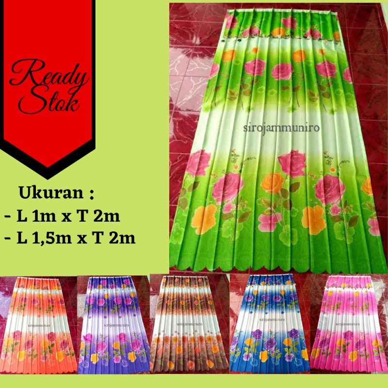 Gorden Jendela Pintu ukuran 100x200 150x200 Gorden Ami Gorden Motif Bunga Gorden Jendela Murah