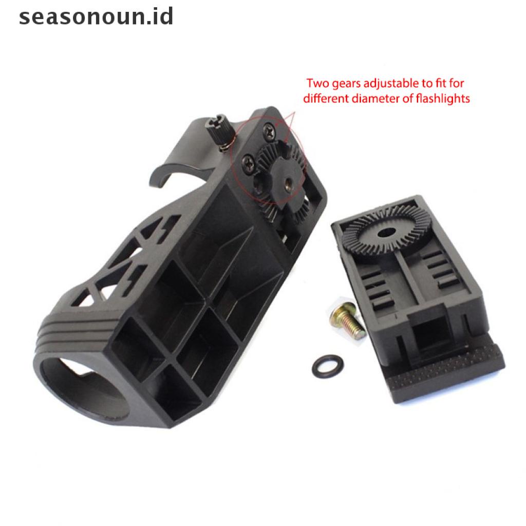 (seasonoun) 360 Derajat° Holster Senter Taktis Model Putar Dengan Kunci Samping