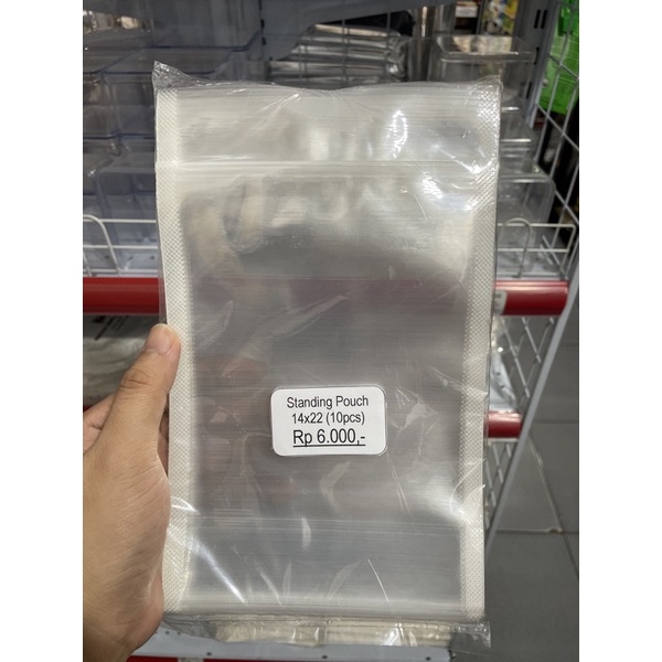 Plastik Standing Pouch 14x22 10pc Plastik Klip Berdiri