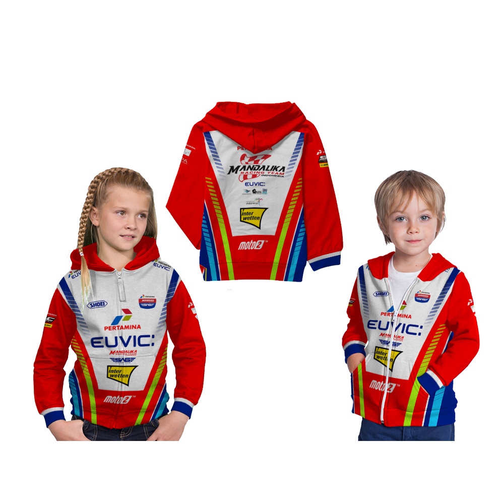 [Riashop] Jaket Pertamina Mandalika | Jaket Mandalika Anak | Jaket Mandalika Moto GP