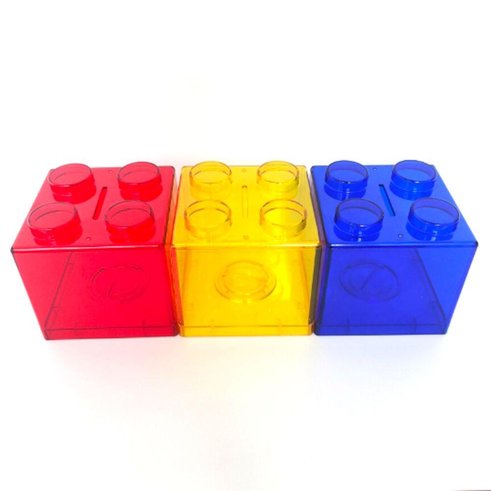 Needway Blok Bangunan Kotak Koin Kreatif Warna-Warni Dekorasi Rumah Mainan Hadiah Ganti Kotak Cowok Cewek Coin Bank
