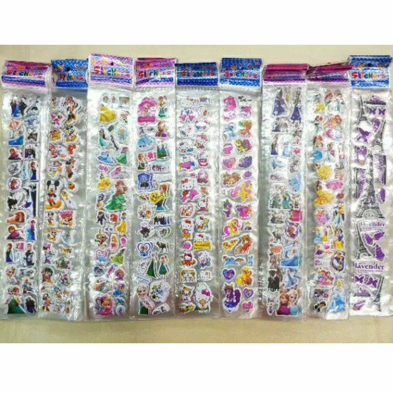 

(20lembar) Sticker anak timbul karakter lucu