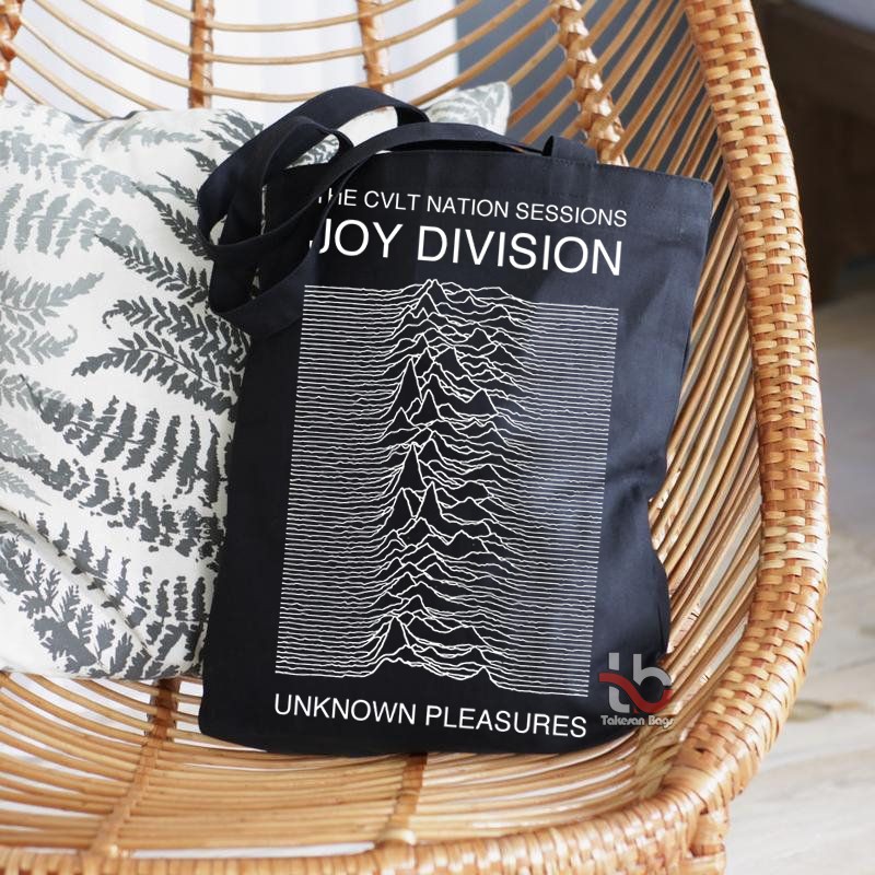 Takesanbags Bandung - Tas Tote Bag Wanita Penutup Resleting Ukuran 39X33 Motif joy division