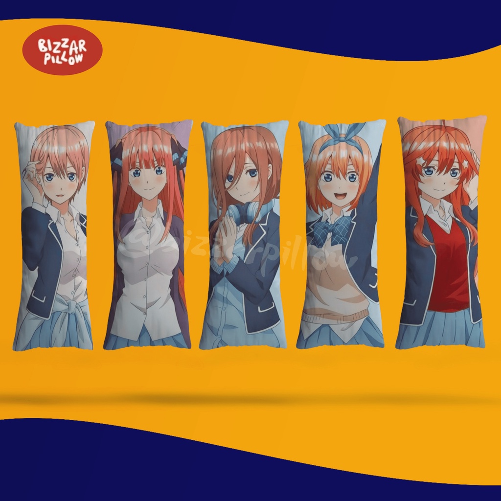 Bizzarpillow Bantal Anime Dakimakura Ukuran 100 x 36cm  Custom Jujutsu Kaisen / AOT / Demon Slayer BZ155