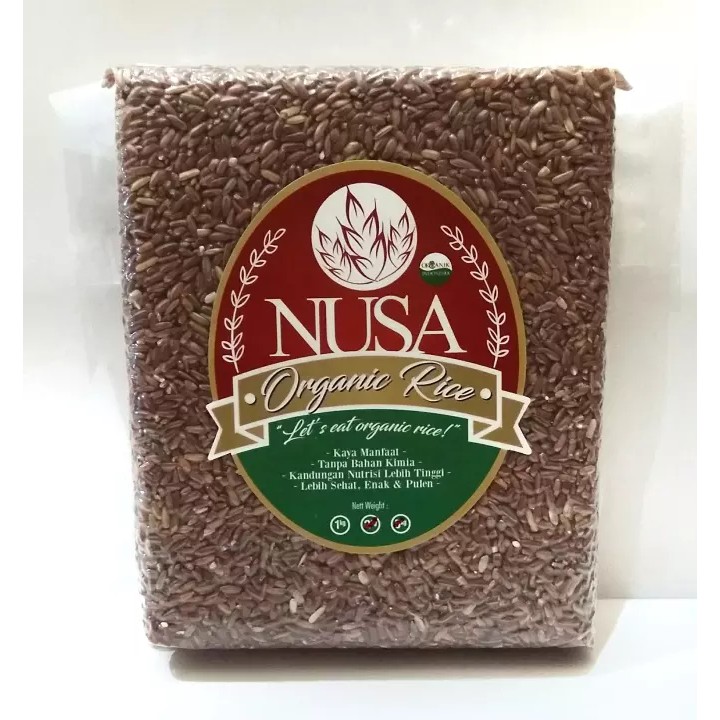 Beras Merah Organik Nusa - Beras Pecah Kulit dan Sosoh - Beras Merah Nusa Organic - Organic Rice