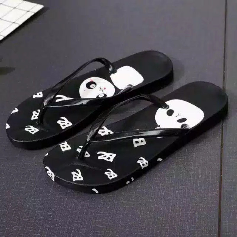 SANDAL JEPIT WANITA MOTIF PANDA I KUALITAS IMPORT