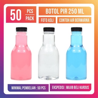 Jual Botol Plastik Pir 250 ML Botol Almond Pir 250ML Minum Murah Kale Cantik Unik 250ML 50