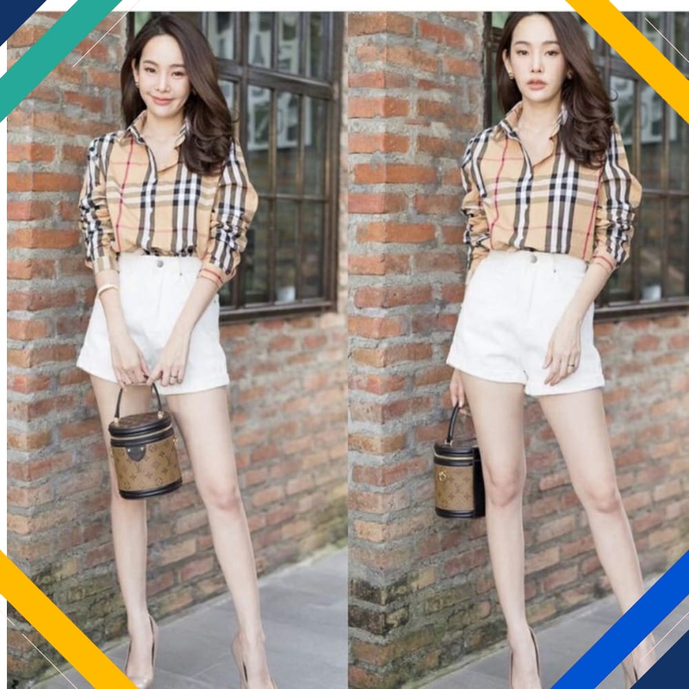 Kemeja Kotako cream Kekinian Baju Atasan Wanita 0117 Premium UJD