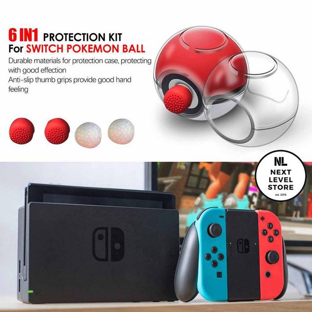 6 in 1 Poke Ball Plus Protective Crystal Case Nintendo KJH Original