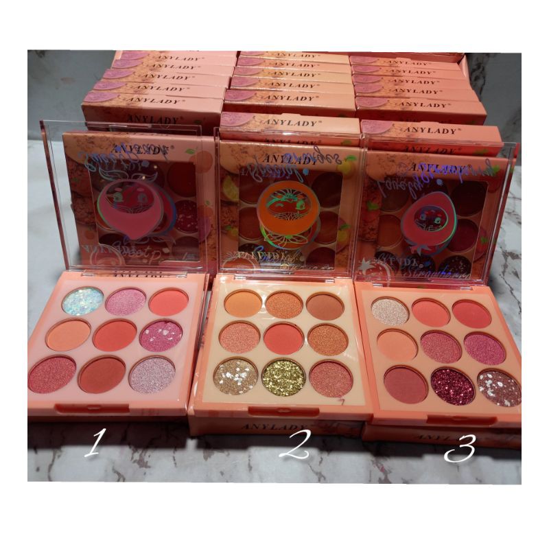 EYESHADOW ANYLADY 9COLOR PALETTE SWEET PEACH  PERPCS NO.791