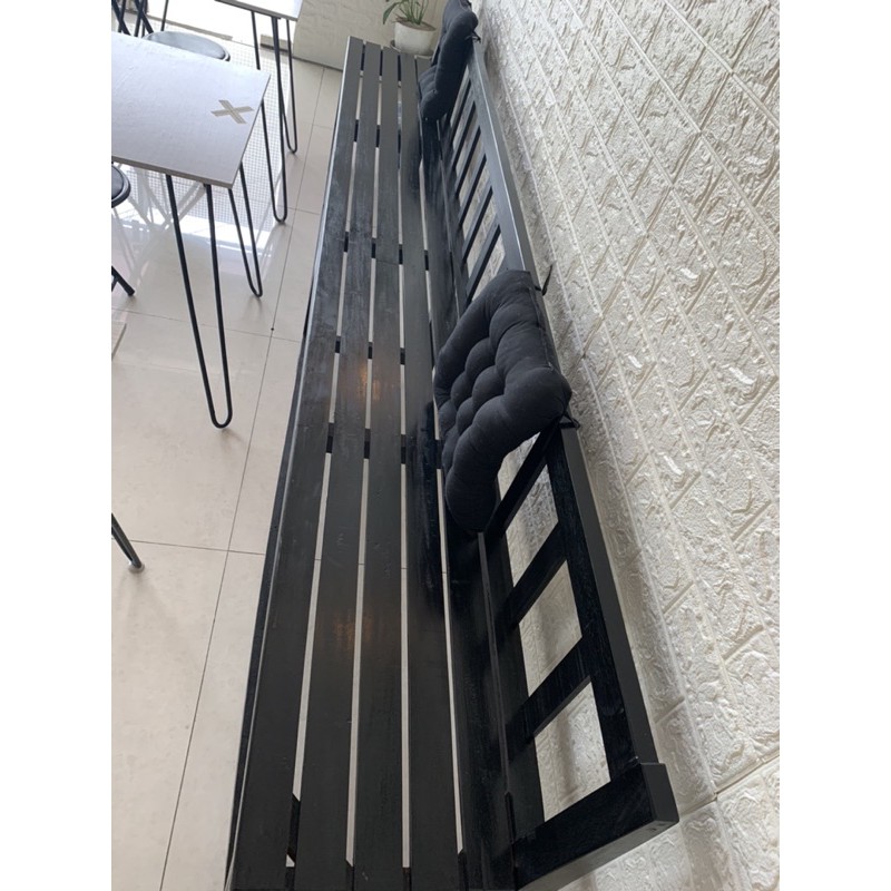 Kursi Kayu Hitam Panjang 3M