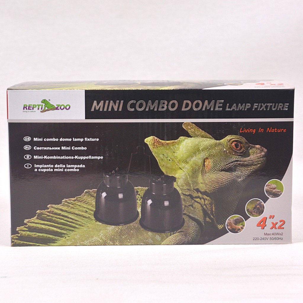 

REPTIZOO Rumah Lampu Mini Combo Dome 2x40Watt