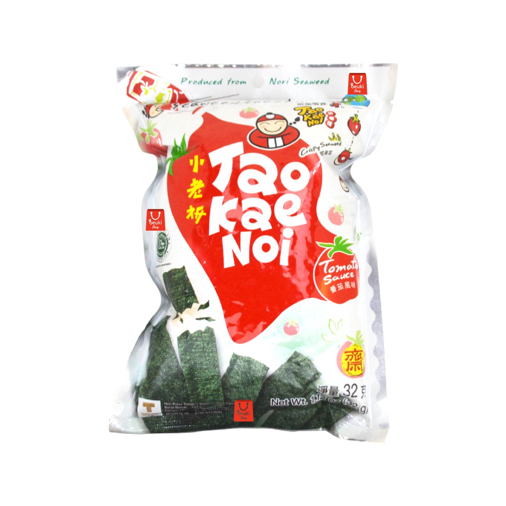 

PACK Tao Kae Noi Crispy Tomato Sauce Snack Nori Produk Import Thailand - 32gr