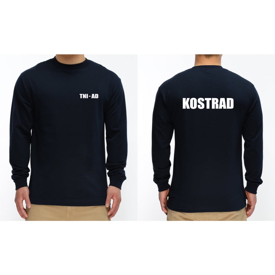 kaos kostrad tni ad panjang / baju tni ad kostrad longsleeve
