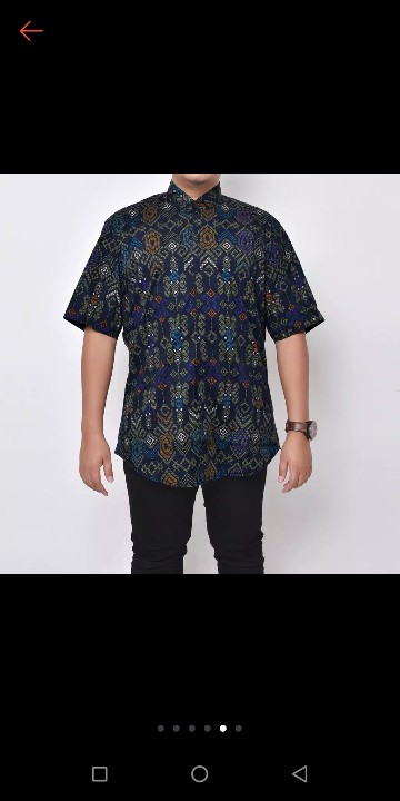 Dgm Fashion  Kemeja Batik Big Size Lengan Pendek Songket Premium Jumbo 6181