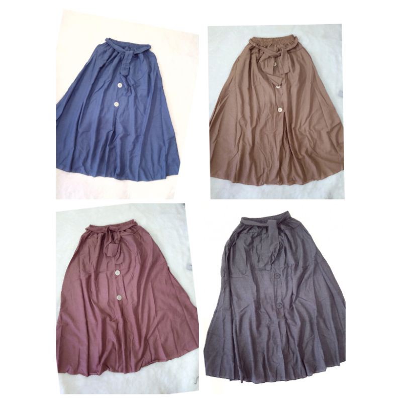 Rok Wanita Kekinian/Rok wanita Panjang/Rok wanita korea/Rok polos wanita/Rok jumbo wanita/Rok payungJUMBO LP 120