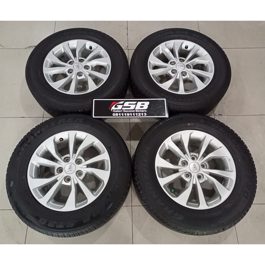 VELG MOBIL SEKEN LAYAK PAKAI STD TERIOS R16X6,5 5X114,3 ET50 SILVER + BAN DUNLOP 235 60 R16(70%)SL