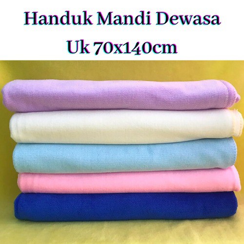 Handuk Dewasa Polos/Handuk Souvenir 140x70cm Serap Air