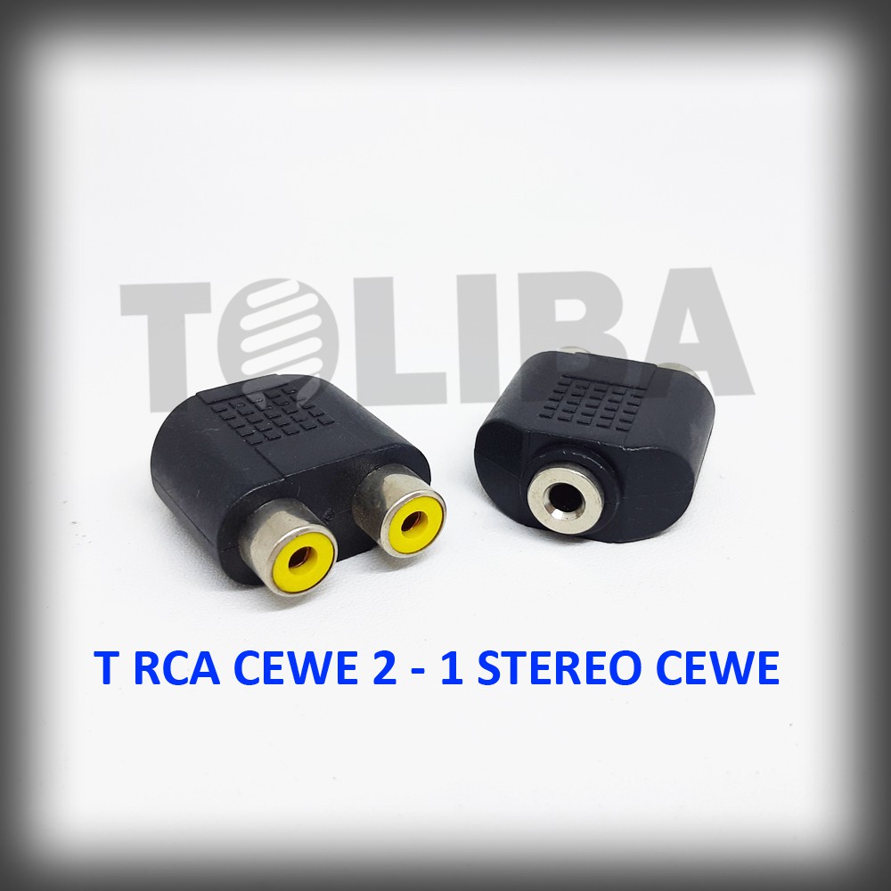 konektor converter cover cewe mini stereo 1 ke 2 cover cewe female rca / sambungan cover stereo rca