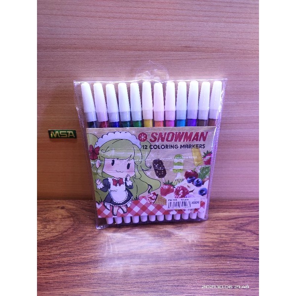 

Spidol Snowman Kecil 12 Warna PW12A