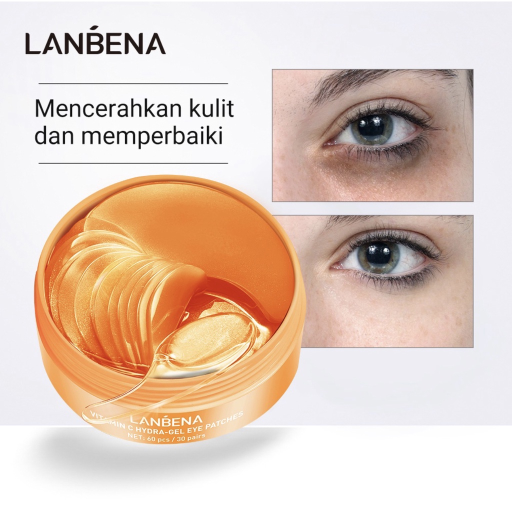 LANBENA Masker Mata Eye Patches eye mask - Vitamin C/Hyaluronic Acid/Rose/Black Pearl Hydra-gel masker wajah BPOM