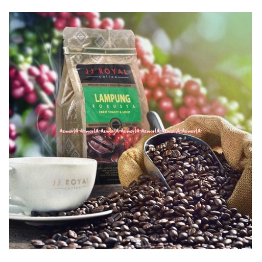 JJ Royal Lampung Robusta 200gr Kopi Bubuk Lampung Ground Kemasan Kaleng Coffee JJroyal Sweet Toasty Light Jeje Royal  Coffee