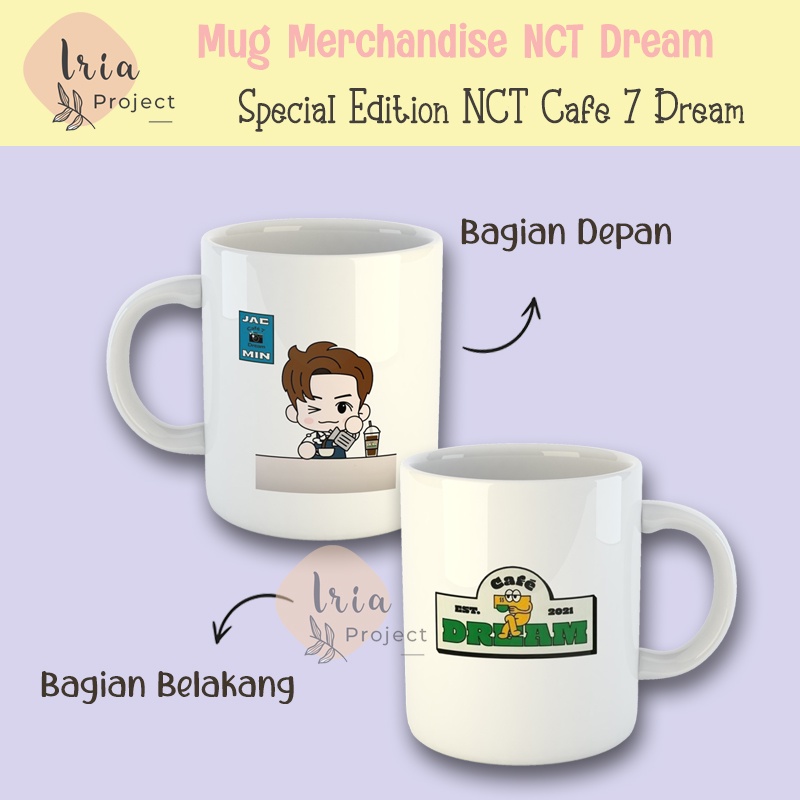 Souvenir Hampers / Merchandise Mug / Gelas NCT Cafe 7 Dreams - Jaemin Renjun Mark