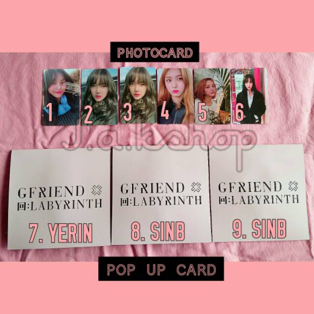 OFFICIAL PHOTOCARD POP UP CARD GFRIEND LABYRINTH KPOP YUJU SOWON EUNHA UMJI YERIN SINB