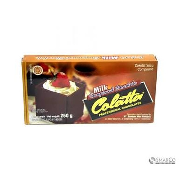 

Terjual Cokelat susu milk compound colatta 250gr Murah