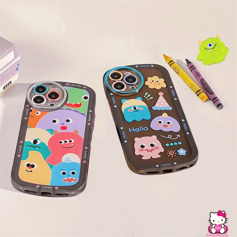 Soft Case Bahan TPU Desain Kartun Monster Kecil Untuk Samsung A20s A51 A52s A50s A02s A53 5G A03s A12 A50 A32 A30s A52 M32 A13 A22 A31 A22 A11