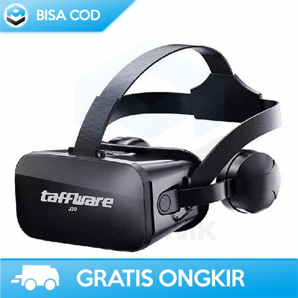 VR BOX VIRTUAL REALITY 3D DILENGKAPI HEADPHONE TAFFWARE J20 6 INCH ORI