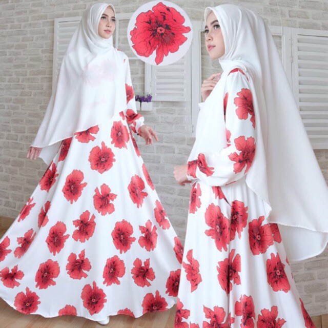 ABA agen baju GAMIS  SYARI MUSLIM maxi zenitha  BAHAN MAXMARA ORI ALFASHION MURAH( MAXI + KHIMAR )