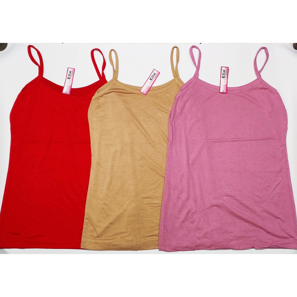 Ella ~ 3 Pcs Tank-Top Wanita Original ( Tali Kecil ) ~ Sahabi