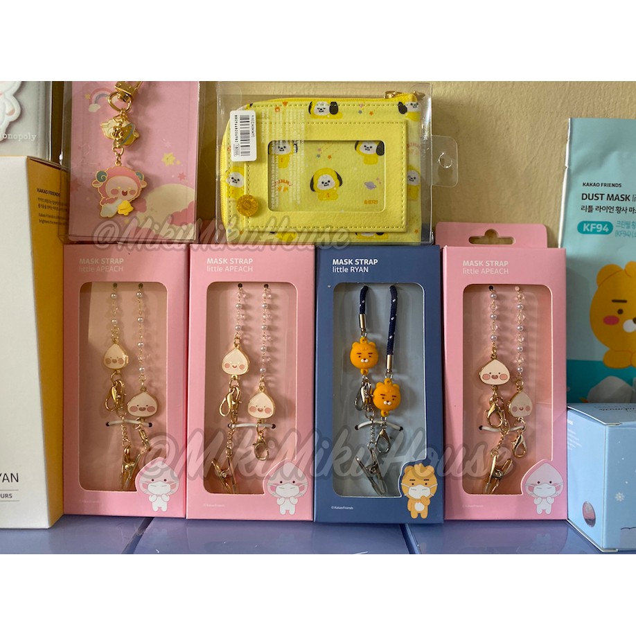 OFFICIAL KAKAO FRIENDS MASK STRAP KOREA TALI MASKER LUCU APEACH RYAN MASK STRAP KAKAO FRIEN