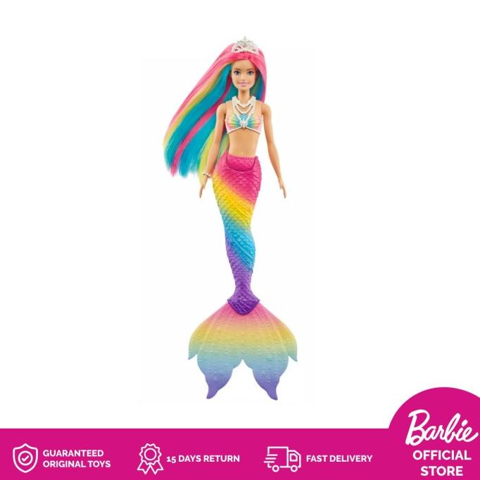 Barbie Dreamtopia Rainbow Magic Mermaid Doll with Rainbow Hair