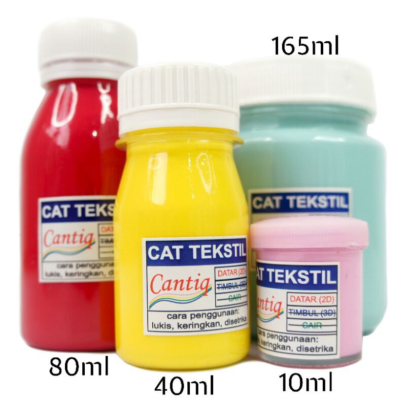  Cat  Lukis Kain  Cantiq 40ml grosir Tekstil Fabric Kaos 