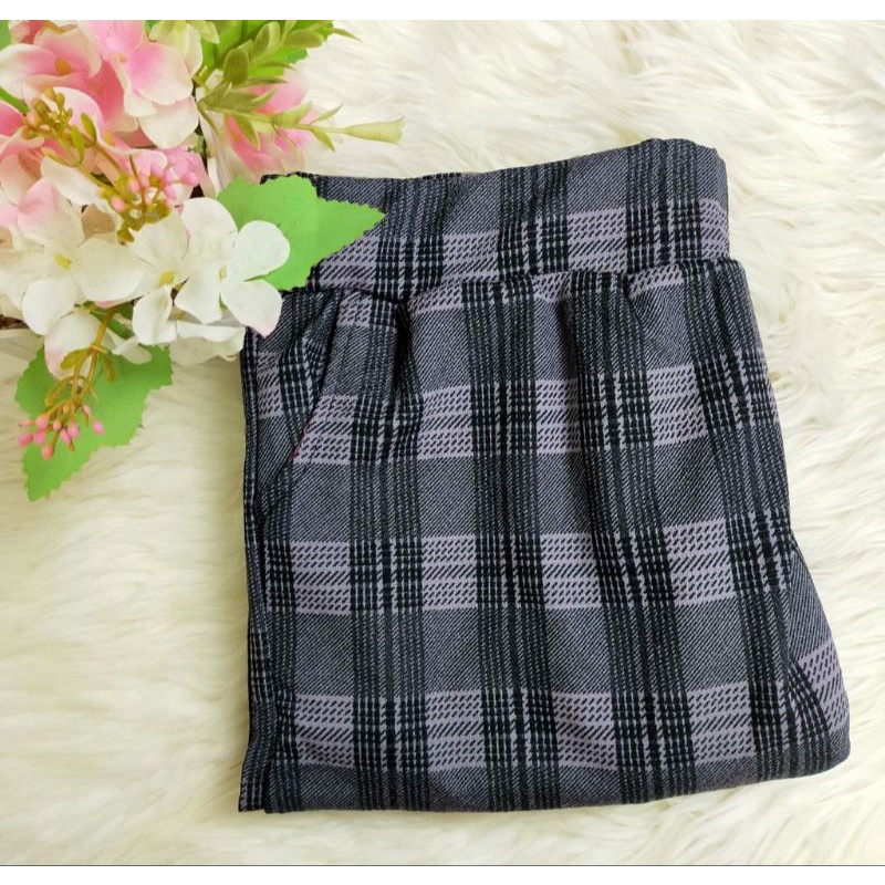 F 44  CELANA PANJANG TARTAN WANITA/ CELANA KOTAK-KOTAK / TARTAN PANTS