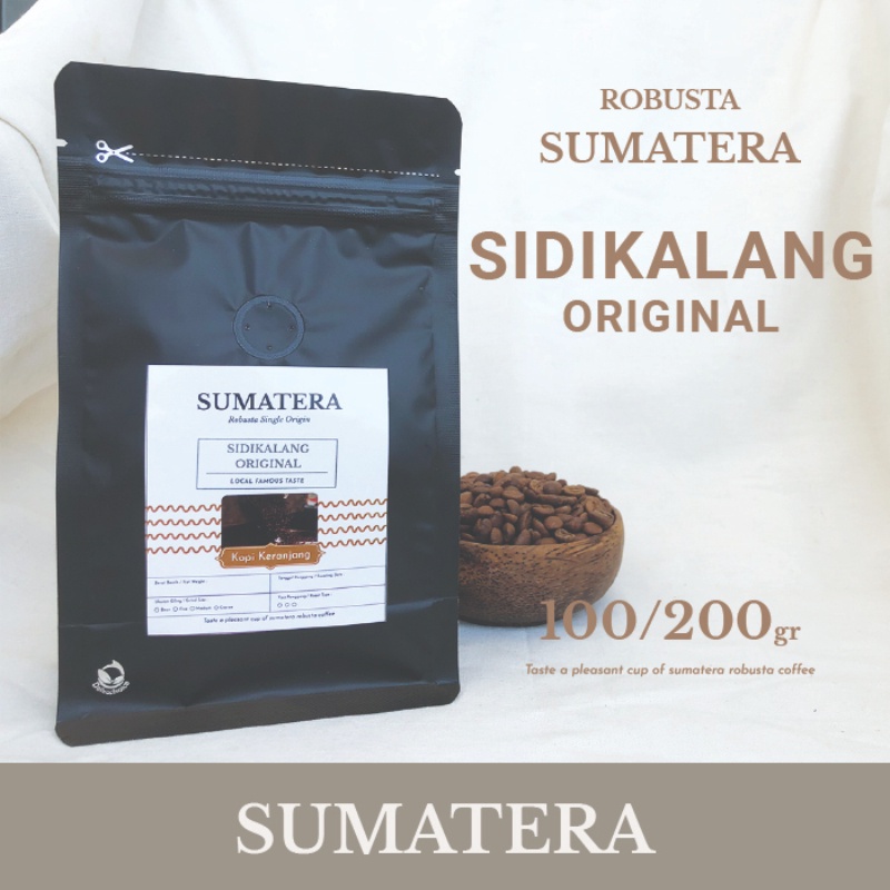 

Robusta Sumatera Sidikalang Original Kopi Bean, Bubuk 100-200gr