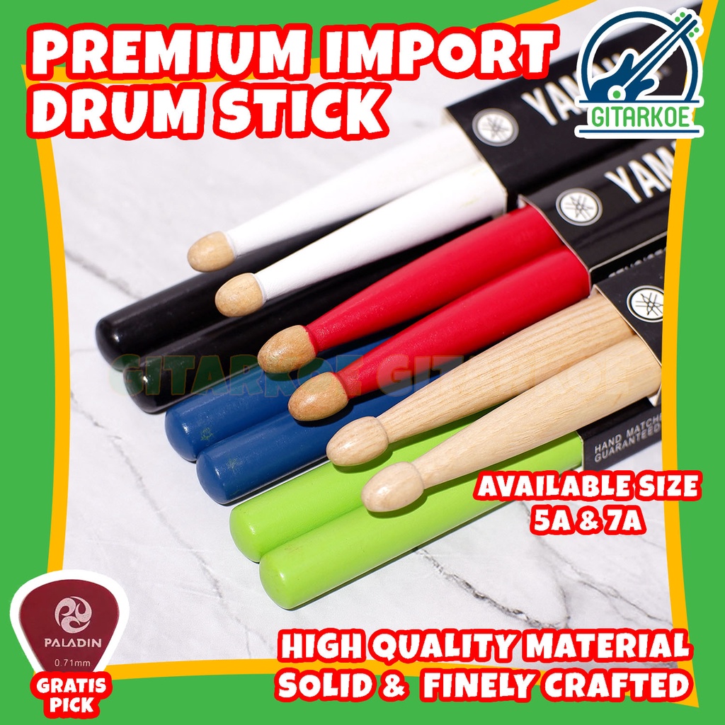 Stick Drum Import Ukuran 5A &amp; 7A High Quality Material Oakwood