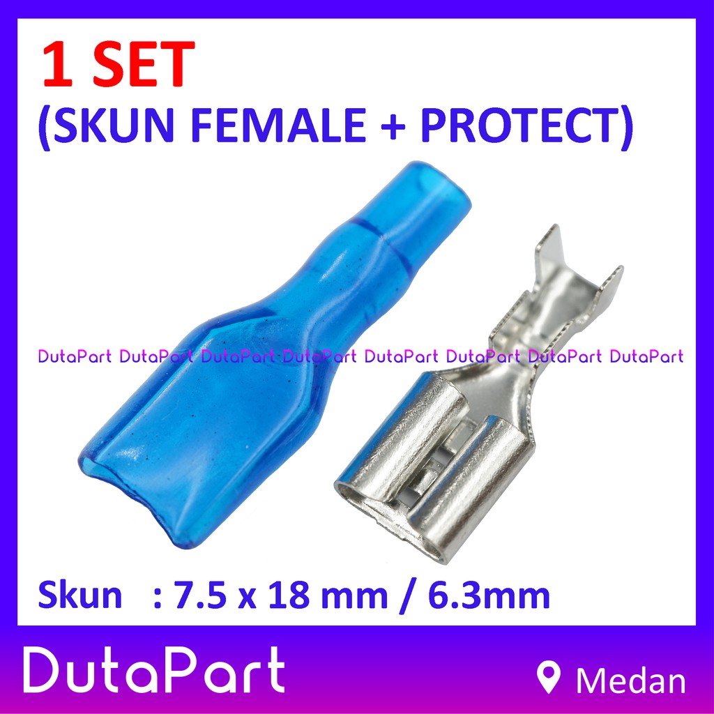 1 SET Skun Betina Female + Protect Karet 6.3mm 7mm 7.5mm Speaker Twitter