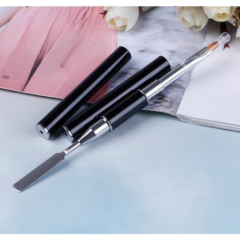 MSY KUAS 2 SISI polygel Nails art pen slice brush dual ended slice shape tool Polish