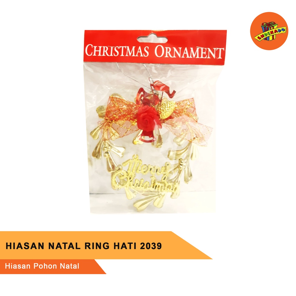 HIASAN NATAL RING HATI 2039 - Hiasan Pohon Natal