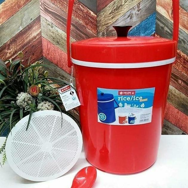 Rice Bucket 20 Liter Rice Bucket Lion Star Termos Nasi Besar Termos Es --Termurah--